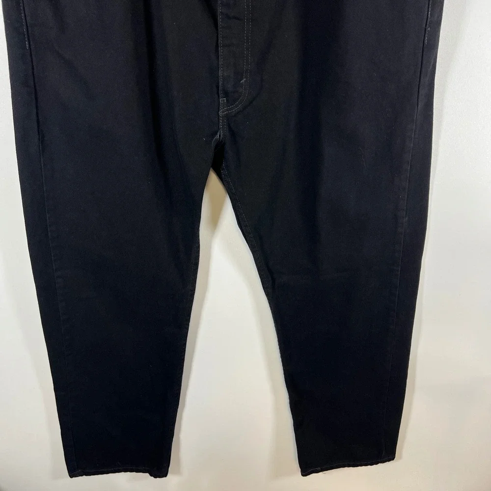 Levis 505 Regular‎ Fit Straight Leg Black Denim Jeans Mens W42 L32 100% Cotton